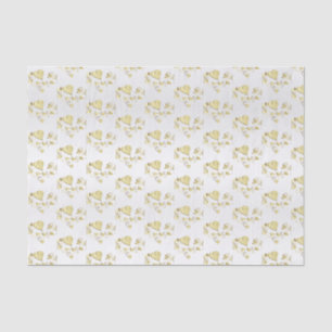 Elegantes Gold Hearts Design Muster Seidenpapier