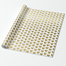 Elegantes Gold Hearts Muster Hochzeitszettel
