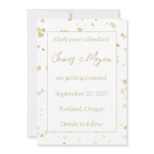 Elegantes Gold-Herz - Save-the-Date
