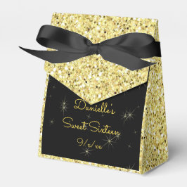 Elegantes Gold, Imitate Glitzer, 16 . Geburtstag Geschenkschachtel