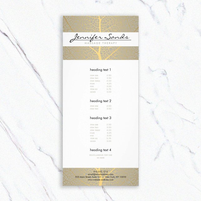 Elegantes Gold Leaf Tree Muster Werbekarte (Von Creator hochgeladen)