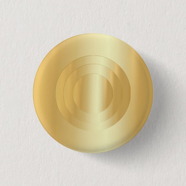 Elegantes Gold Look Custom Trendy Blank Template Button (Vorderseite)