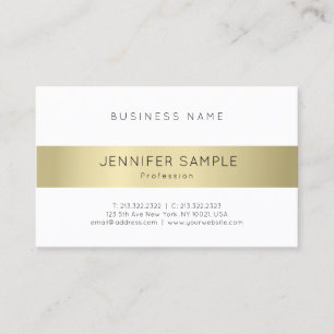 Elegantes Gold Look Einfach Schlicht Modern Profes Visitenkarte