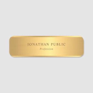 Elegantes Gold Look Elegantes modernes Template Namensschild