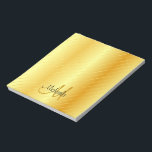 Elegantes Gold Look Mit Monogramm Vorlage Moderne Notizblock<br><div class="desc">Elegantes Gold Look Mit Monogramm Template Modernes Notepad.</div>