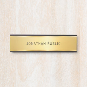 Elegantes Gold Look Moderne, einfache Glamour Türschild