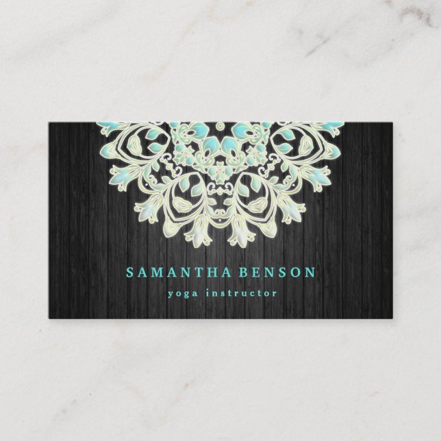 Elegantes Gold Lotus Logo Yoga Meditation Wellness Visitenkarte (Vorderseite)