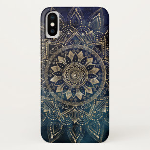 Elegantes Gold Mandala Blue Galaxy Design Case-Mate iPhone Hülle