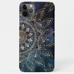 Elegantes Gold Mandala Blue Galaxy Design Case-Mate iPhone Hülle