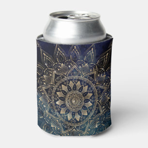 Elegantes Gold Mandala Blue Galaxy Design Dosenkühler