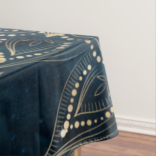 Elegantes Gold Mandala Blue Galaxy Design Tischdecke