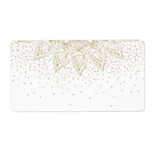 Elegantes Gold Mandala Dots Design