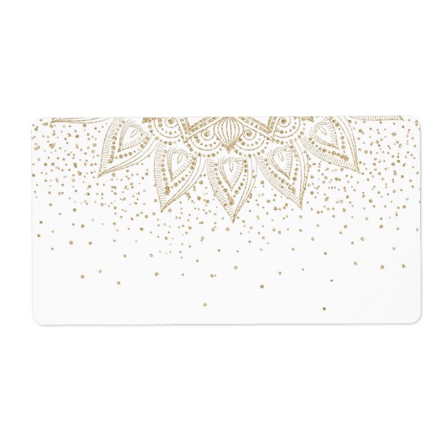 Elegantes Gold Mandala Dots Design (Vorne)