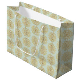 Elegantes Gold Mandala Muster Große Geschenktüte