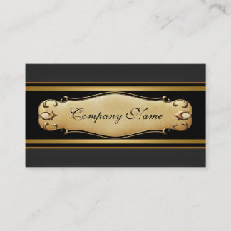 Elegantes Gold Metal Black Business Visitenkarte