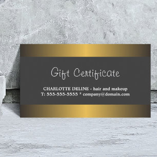 Elegantes Gold-Metall-Weiß-Schönheits-Geschenkguts Rabattkarte