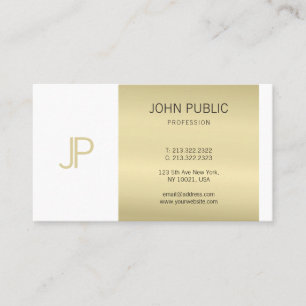 Elegantes Gold Mit Monogramm Modernes Design Luxus Visitenkarte