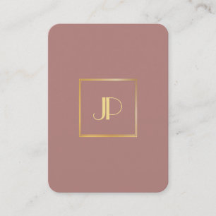 Elegantes Gold Monogram Beruflich Modernes Templat Visitenkarte