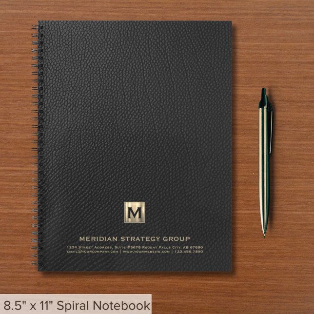 Elegantes Gold Monogram Notebook Notizbuch (Von Creator hochgeladen)