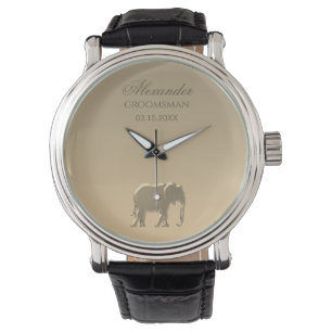 Elegantes Gold-Monogramm Armbanduhr