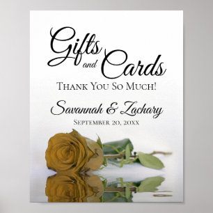 Elegantes Gold Ochre Rose Geschenke & Karten Hochz Poster