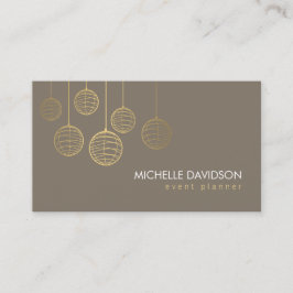 Elegantes Gold Paper Lanterns II für Veranstaltung Visitenkarte