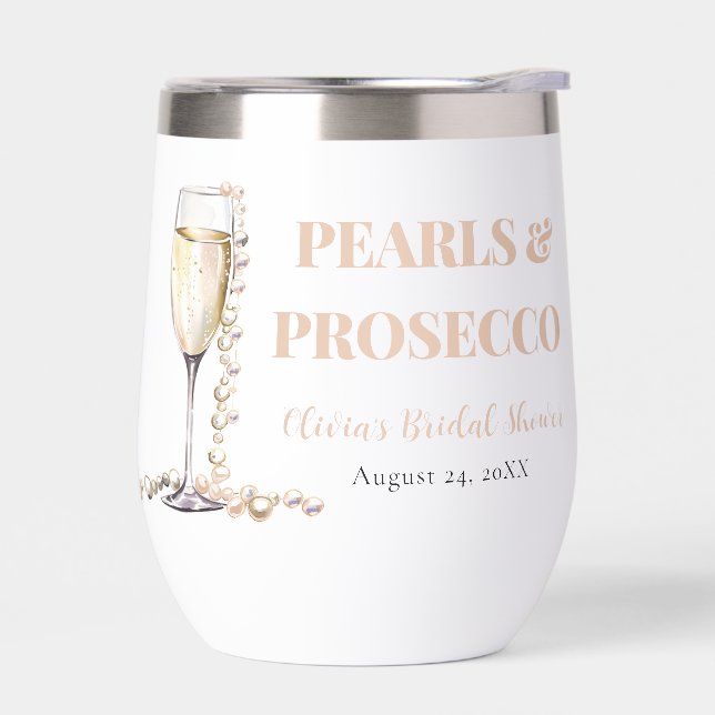 Elegantes Gold Perlen und Prosecco Brautparty (Links)