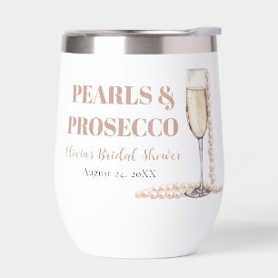 Elegantes Gold Perlen und Prosecco Brautparty