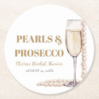 Elegantes Gold Perlen und Prosecco Brautparty
