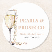 Elegantes Gold Perlen und Prosecco Brautparty