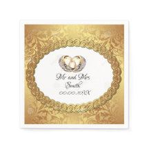 Elegantes Gold Personalisiert Wedding Paper