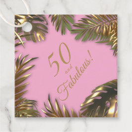 Elegantes Gold Pink Foto 50 Fantastischer Geburtst Geschenkanhänger