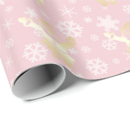 Elegantes Gold & Pink Weihnachten Weihnachten Geschenkpapier