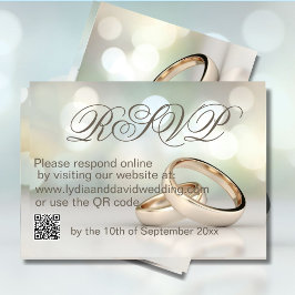 Elegantes Gold Rings Foto Wedding RSVP