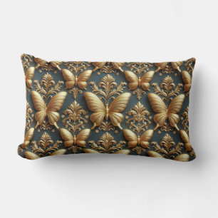 Elegantes Gold-Schmetterlinge-Muster Lendenkissen