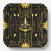 Elegantes Gold Schwarz Gatsby