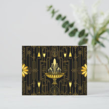 Elegantes Gold-Schwarz Gatsby