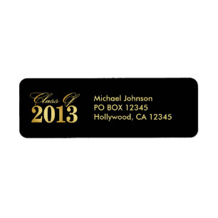 Elegantes Gold/Schwarze Klasse der Labels 2013