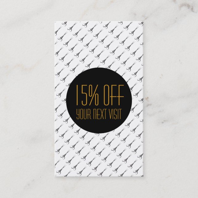 Elegantes Gold Scissors - Haar-Stylist - Rabatt (Vorderseite)