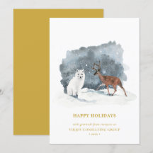 Elegantes Gold Script Arctic Winter Business