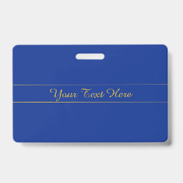 Elegantes Gold-Script auf Navy Blue Background Ausweis