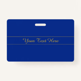 Elegantes Gold-Script auf Navy Blue Background Ausweis