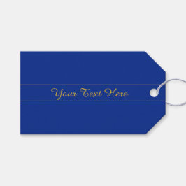 Elegantes Gold-Script auf Navy Blue Background Geschenkanhänger