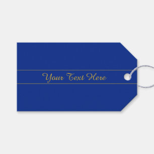 Elegantes Gold-Script auf Navy Blue Background Geschenkanhänger
