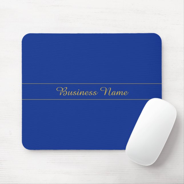 Elegantes Gold-Script auf Navy Blue Background Mousepad (Mit Mouse)