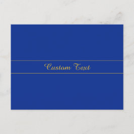 Elegantes Gold-Script auf Navy Blue Background Postkarte