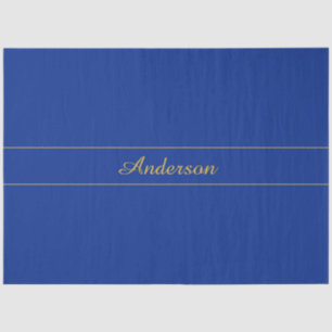 Elegantes Gold-Script auf Navy Blue Background Seidenpapier