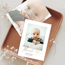 Elegantes Gold Script Baby Foto