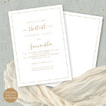 Elegantes Gold Script Border 30. Geburtstag Party Einladung<br><div class="desc">Elegantes Gold Script Border 30. Geburtstag Party. Verfügbar in digitaler Form oder gedruckt. Ein minimalistisches, modernes Textdesign für Ihre dreißig, das vollständig anpassbar ist, mit einem Single-Zeilenrand. Ändern Sie die Wörter nach Bedarf und Sie können auch Text- und Hintergrundfarben sowie viele andere, wenn Sie möchten, über die Option Weitere bearbeiten...</div>