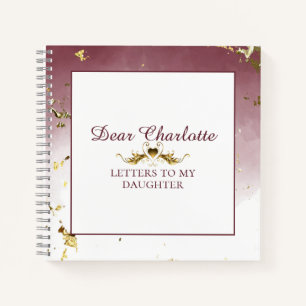 Elegantes Gold-Script   Briefe an meine Tochter Notizbuch